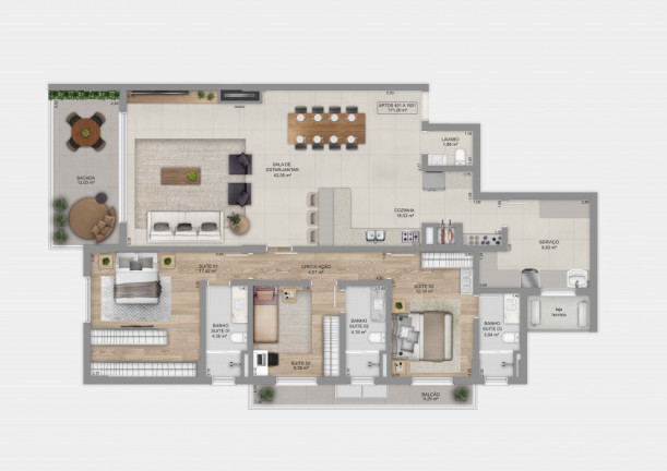 Imagem Apartamento com 3 Quartos à Venda, 128 m² em Centro  - Bento Gonçalves