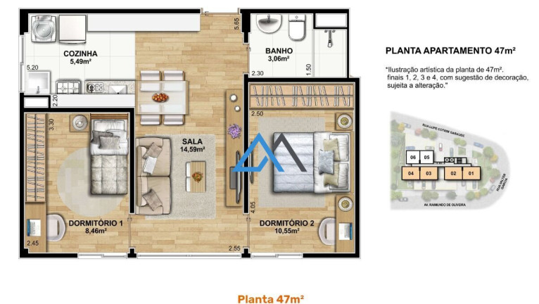 Imagem Apartamento com 2 Quartos à Venda, 47 m² em Jardim Jamaica - Santo André Imagem Apartamento com 2 Quartos à Venda, 47 m² em Jardim Jamaica - Santo André