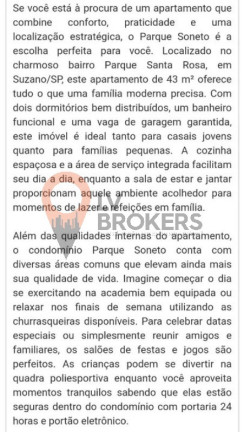 Imagem Imóvel com 2 Quartos à Venda, 47 m² em Parque Santa Rosa - Suzano