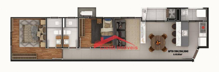 Imagem Apartamento com 2 Quartos à Venda, 75 m² em Costa E Silva - Joinville Imagem Apartamento com 2 Quartos à Venda, 75 m² em Costa E Silva - Joinville