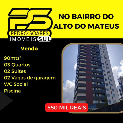 Apartamento com 3 Quartos à Venda, 90 m² em Alto Do Mateus - João Pessoa