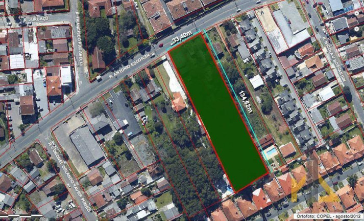 Terreno à Venda, 33 m² em Santa Felicidade - Curitiba