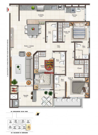 Imagem Apartamento com 3 Quartos à Venda,  em Campinas - São José