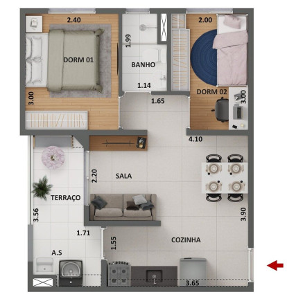 Apartamento com 2 Quartos à Venda, 44 m² em Limão - São Paulo