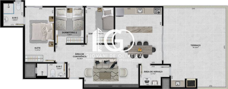 Apartamento com 3 Quartos à Venda, 117 m² em Ceará - Criciúma