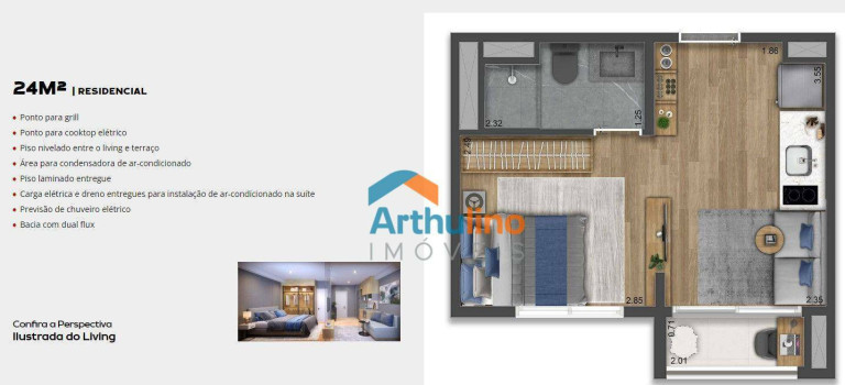 Imagem Apartamento com 2 Quartos à Venda, 40 m² em Vila Guilhermina - São Paulo