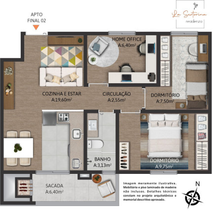 Imagem Apartamento com 3 Quartos à Venda, 64 m² em Desvio Rizzo - Caxias Do Sul Imagem Apartamento com 3 Quartos à Venda, 64 m² em Desvio Rizzo - Caxias Do Sul