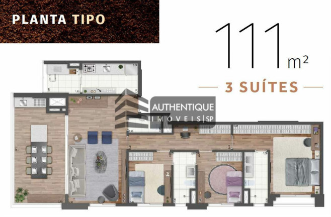 Imagem Apartamento com 3 Quartos à Venda, 111 m² em Perdizes - São Paulo