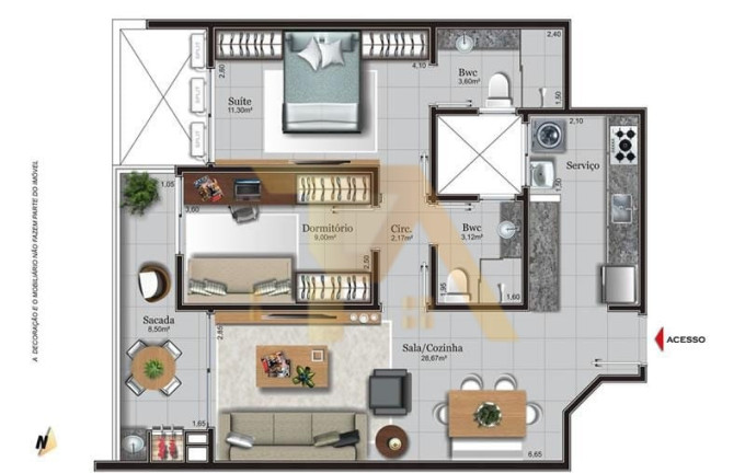 Imagem Apartamento com 2 Quartos à Venda, 65 m² em Paes Leme - Imbituba Imagem Apartamento com 2 Quartos à Venda, 65 m² em Paes Leme - Imbituba