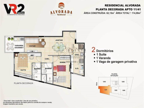 Imagem Apartamento com 2 Quartos à Venda, 62 m² em Centro - Sao Vicente