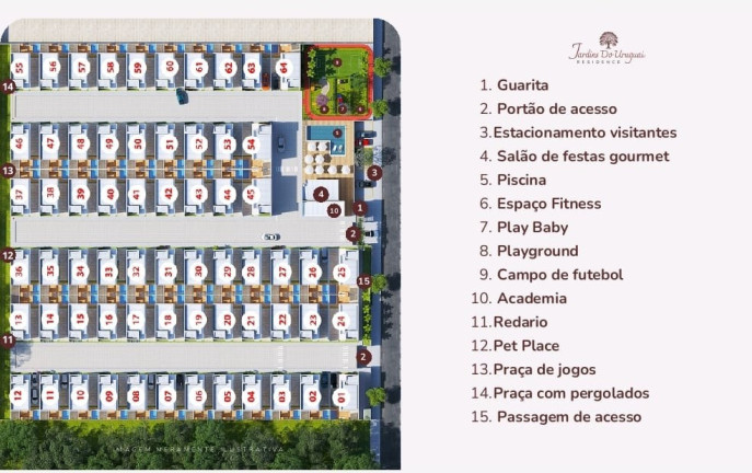 Casa de Condomínio com 3 Quartos à Venda, 146 m² em Uruguai - Teresina
