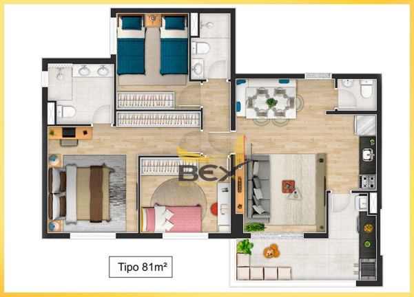 Imagem Apartamento com 3 Quartos à Venda, 81 m² em Nova Aldeinha - Barueri