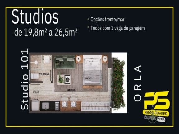Imagem Apartamento com 2 Quartos à Venda, 45 m² em Cabo Branco - João Pessoa