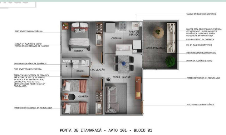Imagem Apartamento com 2 Quartos à Venda, 42 m²