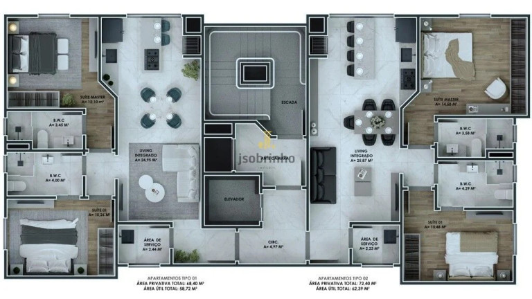Imagem Apartamento com 2 Quartos à Venda, 68 m² em Meia Praia - Itapema