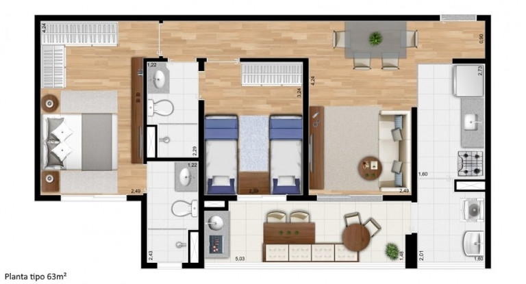 Imagem Apartamento com 3 Quartos à Venda, 73 m² em Mooca - São Paulo