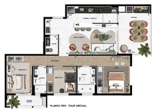 Apartamento com 3 Quartos à Venda, 103 m² em Petrópolis - Londrina