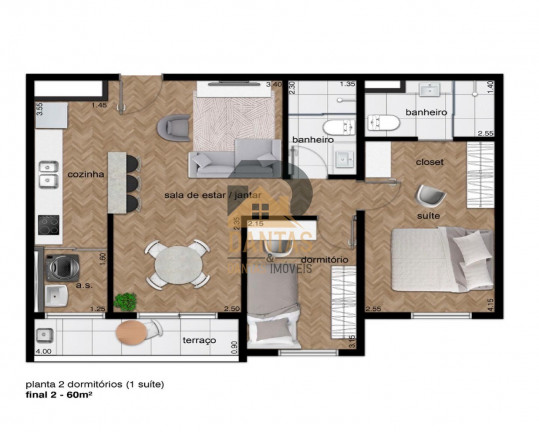 Imagem Imóvel com 2 Quartos à Venda, 60 m² em São Luiz - Itu