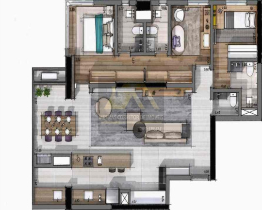 Imagem Imóvel com 4 Quartos à Venda, 167 m² em Jardim Das Acácias - São Paulo Imagem Imóvel com 4 Quartos à Venda, 167 m² em Jardim Das Acácias - São Paulo