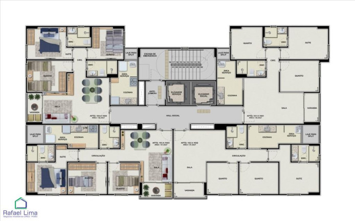 Apartamento com 3 Quartos à Venda, 62 m² em Casa Amarela - Recife