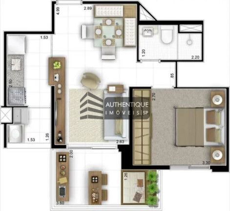 Imagem Apartamento com 1 Quarto à Venda, 46 m² em Santo Amaro - São Paulo Imagem Apartamento com 1 Quarto à Venda, 46 m² em Santo Amaro - São Paulo