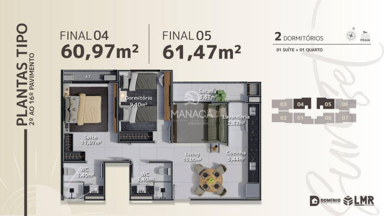 Imagem Apartamento com 3 Quartos à Venda, 105 m² em Itajubá - Barra Velha Imagem Apartamento com 3 Quartos à Venda, 105 m² em Itajubá - Barra Velha