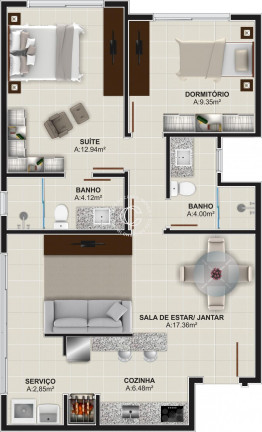Imagem Apartamento com 2 Quartos à Venda, 74 m² em Patronato - Santa Maria