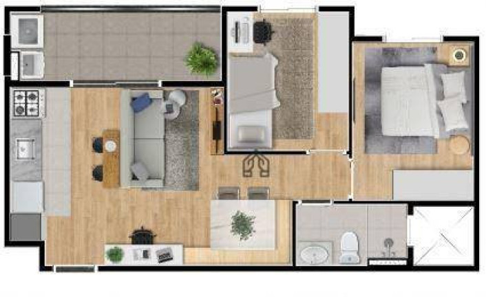 Imagem Apartamento com 2 Quartos à Venda, 47 m² em Vila Humaitá - Santo André Imagem Apartamento com 2 Quartos à Venda, 47 m² em Vila Humaitá - Santo André