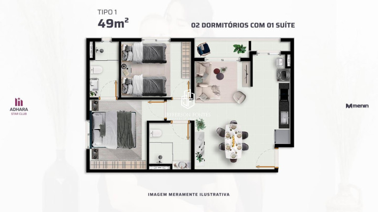 Imagem Apartamento com 2 Quartos à Venda, 43 m² em Distrito Industrial - Marília Imagem Apartamento com 2 Quartos à Venda, 43 m² em Distrito Industrial - Marília
