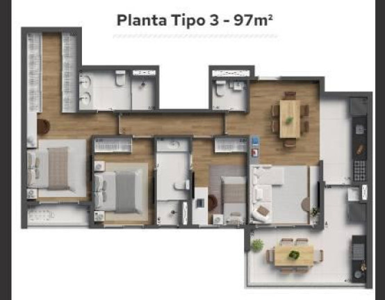 Imagem Apartamento com 3 Quartos à Venda, 97 m² Imagem Apartamento com 3 Quartos à Venda, 97 m²