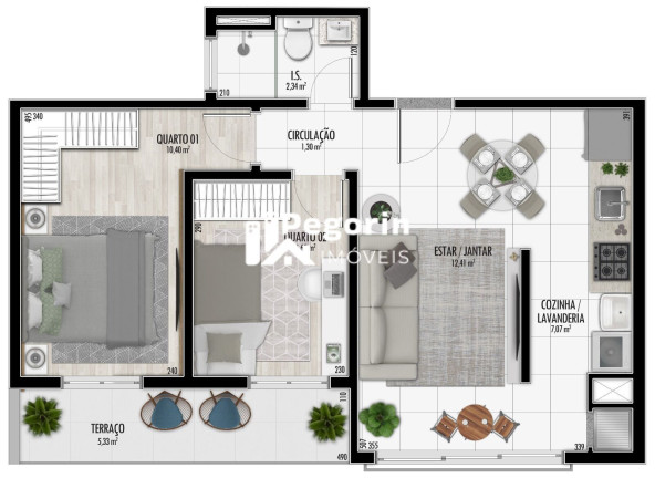 Imagem Apartamento com 2 Quartos à Venda, 45 m² em Santa Cândida - Curitiba Imagem Apartamento com 2 Quartos à Venda, 45 m² em Santa Cândida - Curitiba