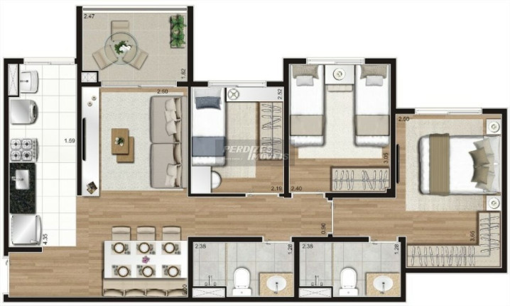 Imagem Apartamento com 3 Quartos à Venda, 69 m² em Brás - São Paulo Imagem Apartamento com 3 Quartos à Venda, 69 m² em Brás - São Paulo