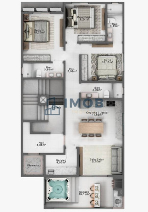 Imagem Apartamento com 3 Quartos à Venda, 101 m² em Itajubá - Barra Velha