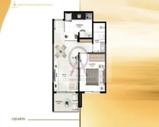 Imagem Imóvel com 1 Quarto à Venda, 45 m² em Piatã - Salvador