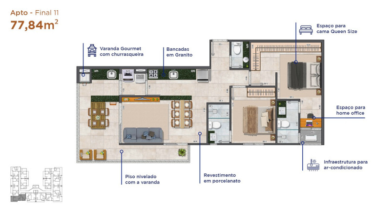 Imagem Apartamento com 2 Quartos à Venda, 61 m² em Praia Grande - Ubatuba