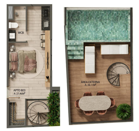 Imagem Apartamento com 1 Quarto à Venda, 24 m² em Jardim Oceania - João Pessoa