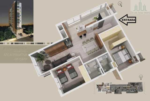 Imagem Apartamento com 2 Quartos à Venda, 86 m² em São Francisco - Bento Gonçalves