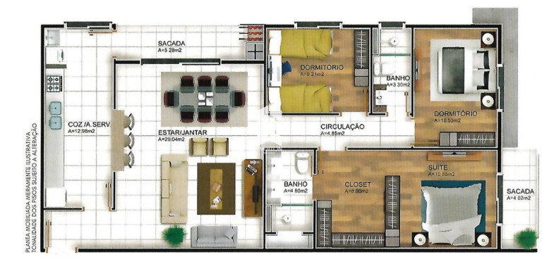 Imagem Apartamento com 3 Quartos à Venda, 118 m² em Presidente João Goulart - Santa Maria Imagem Apartamento com 3 Quartos à Venda, 118 m² em Presidente João Goulart - Santa Maria