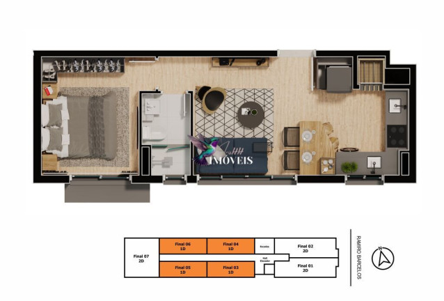Imagem Apartamento com 1 Quarto à Venda, 34 m² em Floresta - Porto Alegre