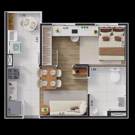 Imagem Imóvel com 2 Quartos à Venda, 33 m² em Jardim São Paulo(zona Leste) - São Paulo