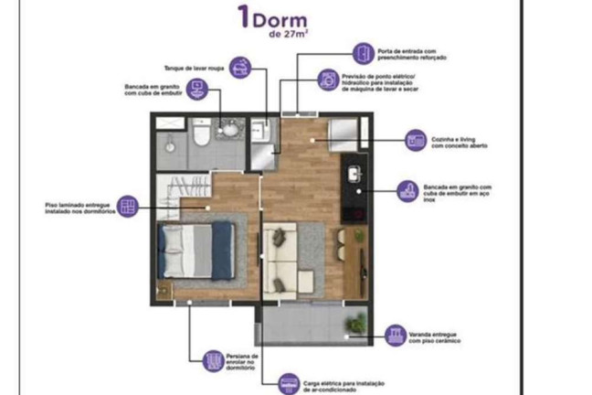 Imagem Apartamento com 1 Quarto à Venda, 27 m² em Pinheiros - São Paulo Imagem Apartamento com 1 Quarto à Venda, 27 m² em Pinheiros - São Paulo