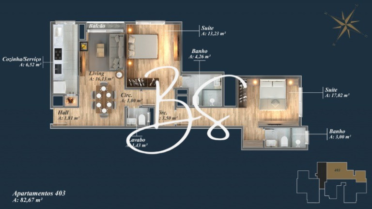 Imagem Apartamento com 2 Quartos à Venda, 77 m² em Avenida Central - Gramado
