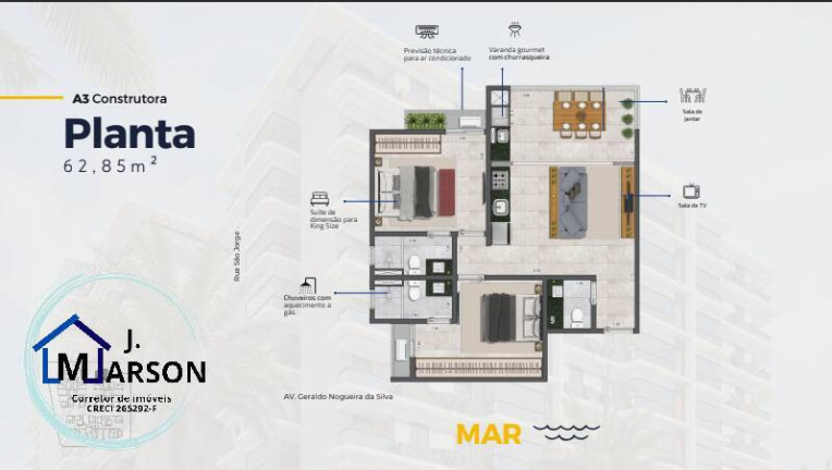 Apartamento com 2 Quartos à Venda, 60 m² em Praia Das Palmeiras - Caraguatatuba