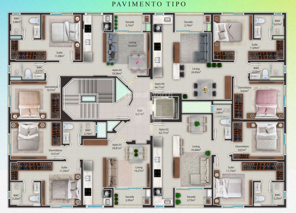 Imagem Apartamento com 2 Quartos à Venda, 64 m² em Centro - Balneário Camboriú Imagem Apartamento com 2 Quartos à Venda, 64 m² em Centro - Balneário Camboriú