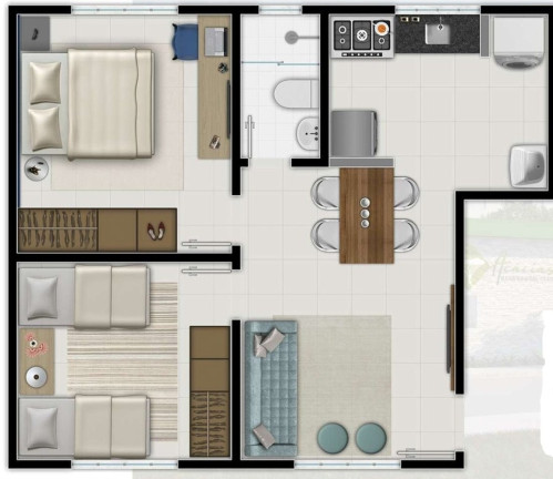 Imagem Imóvel com 2 Quartos à Venda, 46 m² em Posse - Nova Iguaçu