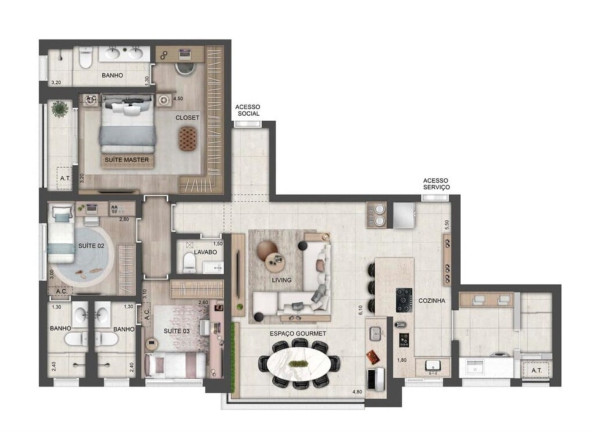 Imagem Apartamento com 2 Quartos à Venda, 80 m² em Brooklin Paulista - São Paulo