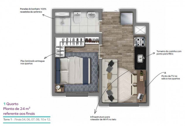 Imagem Apartamento com 2 Quartos à Venda, 35 m² em Jardim Prudência - São Paulo