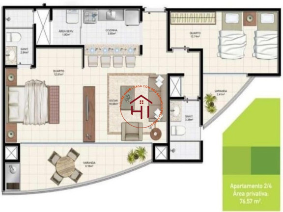 Imagem Apartamento com 1 Quarto à Venda, 54 m² em Armação - Salvador Imagem Apartamento com 1 Quarto à Venda, 54 m² em Armação - Salvador