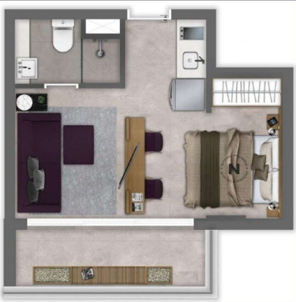 Imagem Studio com 1 Quarto à Venda, 23 m² em Vila Mariana - São Paulo