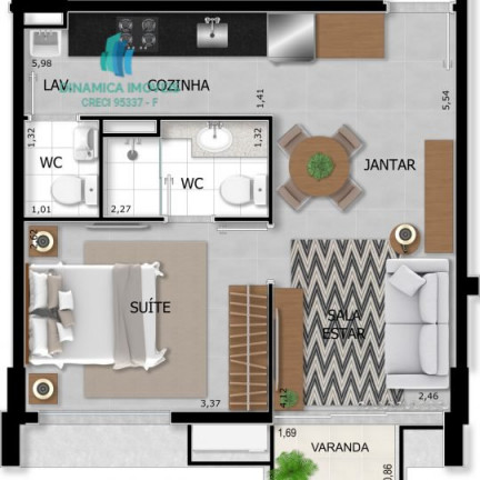 Imagem Apartamento com 1 Quarto à Venda, 39 m² em Jardim Brasil - Campinas Imagem Apartamento com 1 Quarto à Venda, 39 m² em Jardim Brasil - Campinas